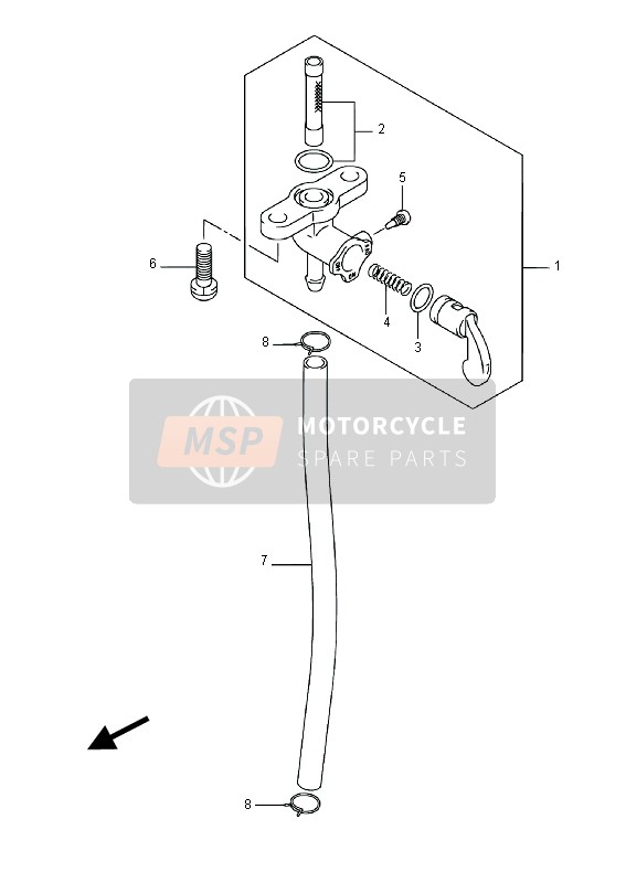 Suzuki RM85 2016 Grifo de combustible para un 2016 Suzuki RM85