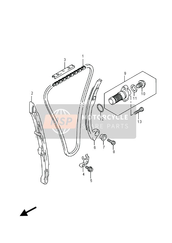 1281149H01, Tensioner,Cam C, Suzuki, 0