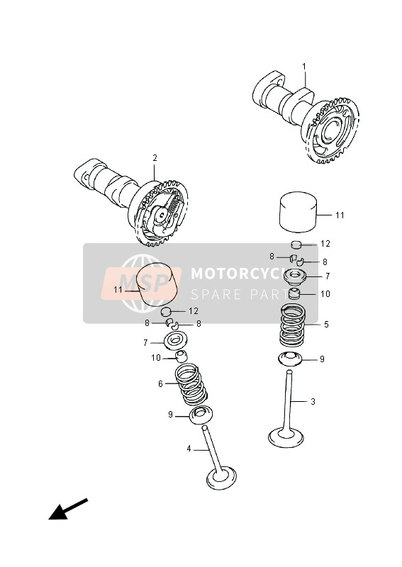 Suzuki RM-Z450 2016 Camshaft & Valve for a 2016 Suzuki RM-Z450