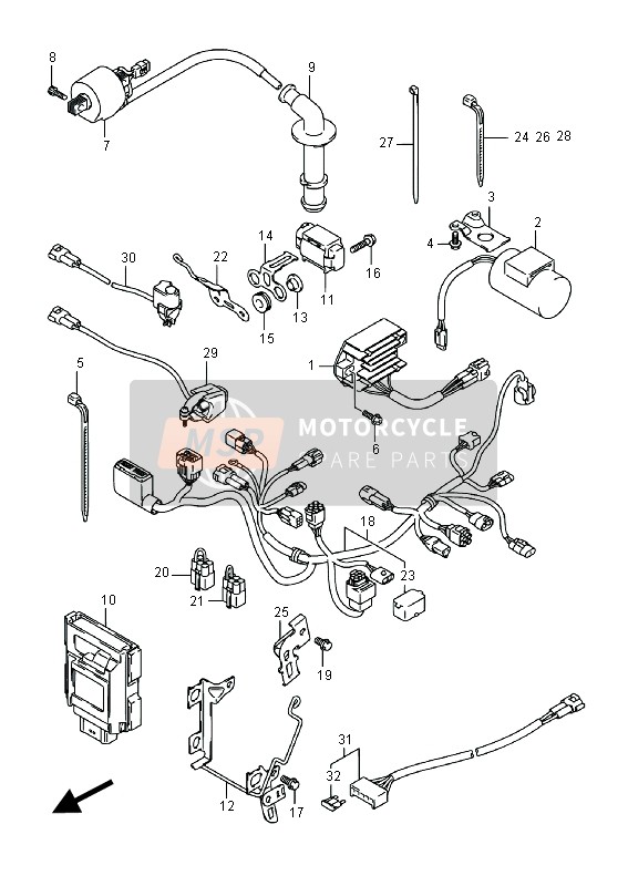 3685228H01, Cavo, Suzuki, 2