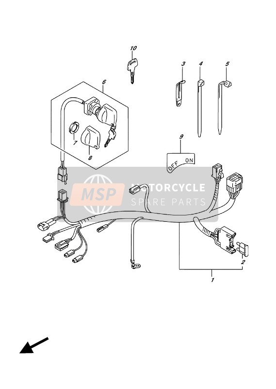 Suzuki DR-Z70 2017 Arnés de cableado para un 2017 Suzuki DR-Z70