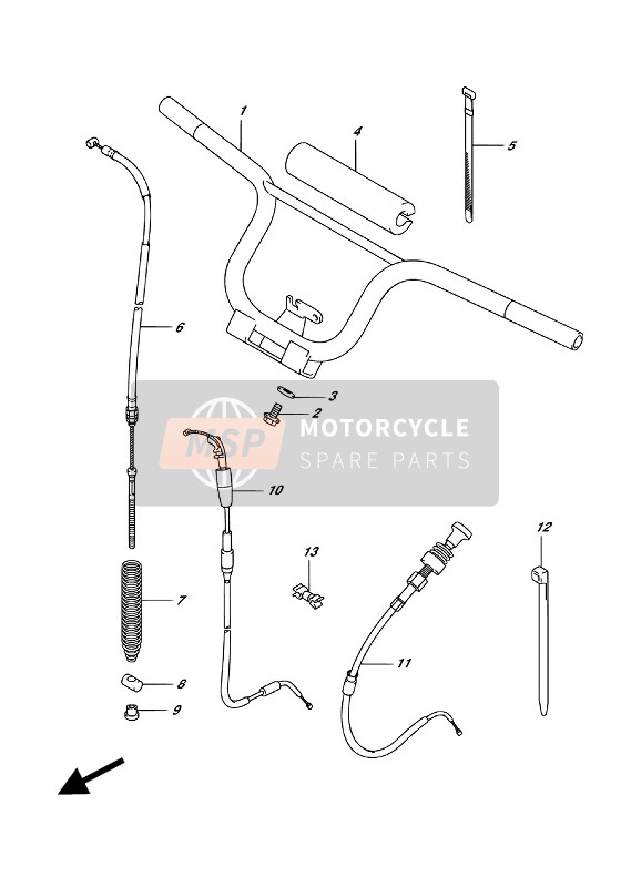 Suzuki DR-Z70 2017 Manubrio per un 2017 Suzuki DR-Z70