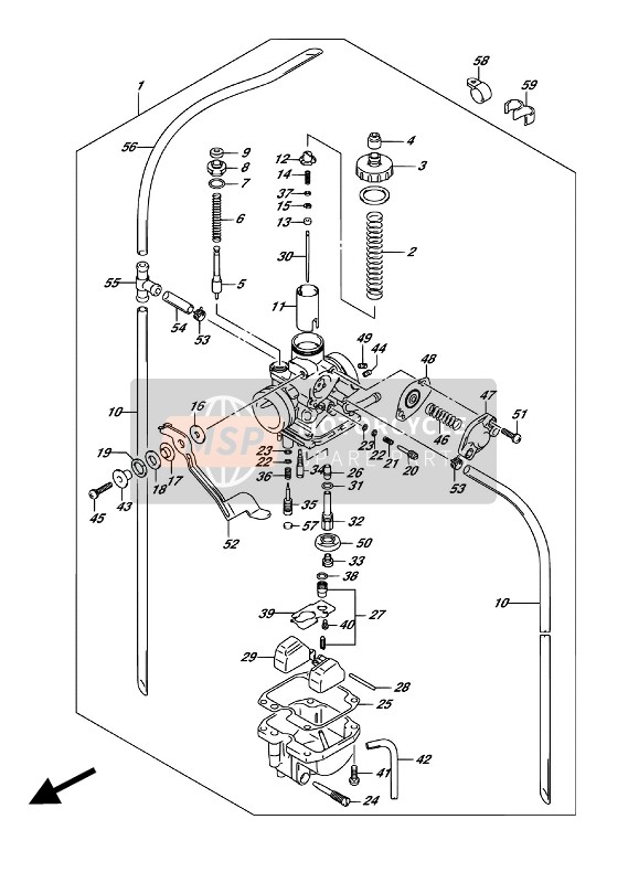 Suzuki DR-Z125 (LW) 2017 Carburettor for a 2017 Suzuki DR-Z125 (LW)