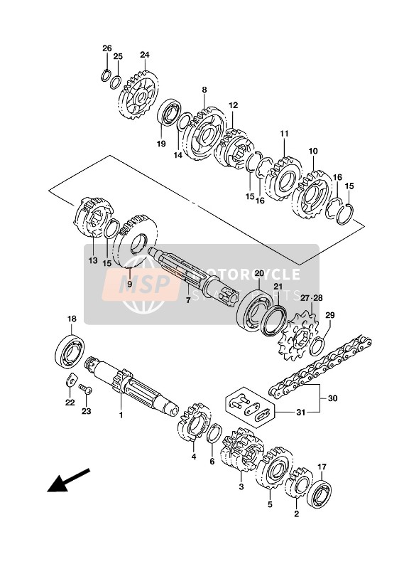 Suzuki RM85 (LW) 2017 Transmission for a 2017 Suzuki RM85 (LW)