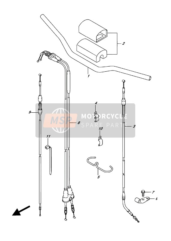 5830128H51, Cable Set,Throttle, Suzuki, 1