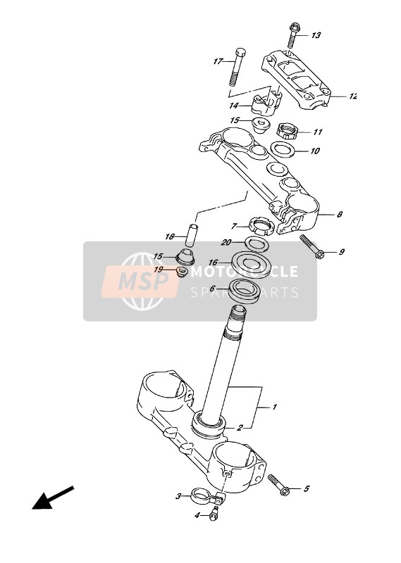 Suzuki RMX450Z 2017 GABELBRÜCKE für ein 2017 Suzuki RMX450Z