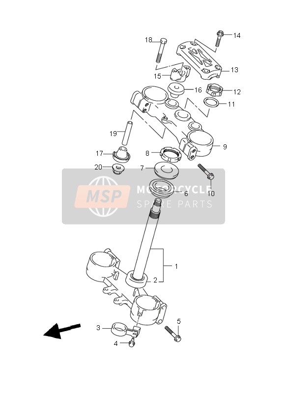 Suzuki RM125 2006 GABELBRÜCKE für ein 2006 Suzuki RM125