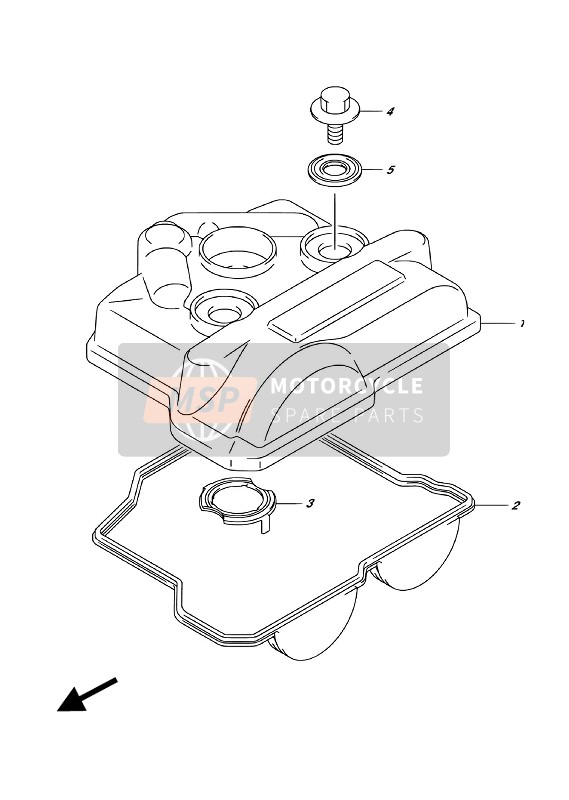 Suzuki RM-Z250 2018 Cylinder Head Cover for a 2018 Suzuki RM-Z250