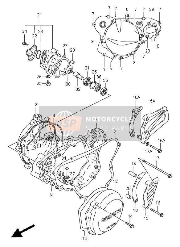 Crankcase Cover & Water Pump