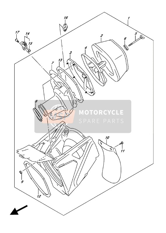 Suzuki RM-Z450 2018 LUFTFILTER für ein 2018 Suzuki RM-Z450