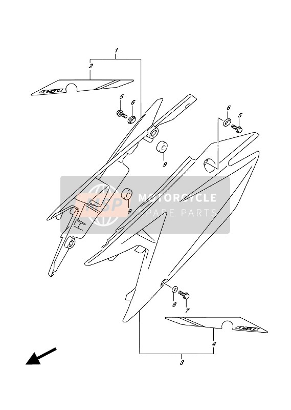 4721037K0030H, Fianchetto Destro, Suzuki, 0