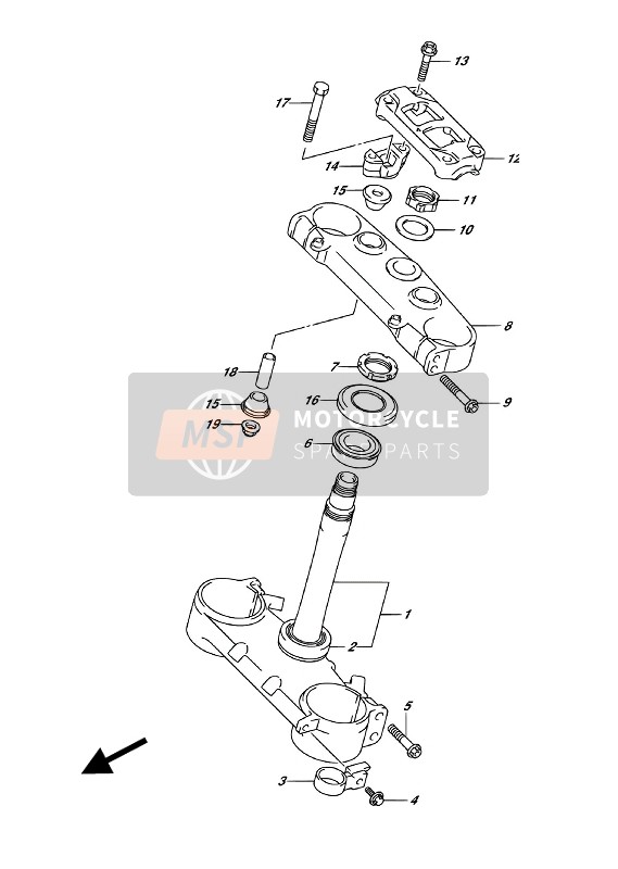 Suzuki RM-Z450 2018 GABELBRÜCKE für ein 2018 Suzuki RM-Z450