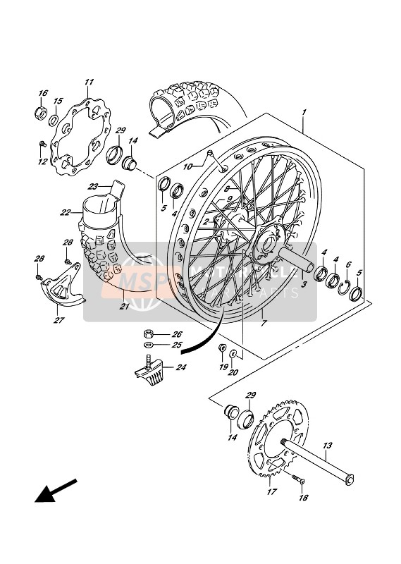 6410037K01, Wheel Assy,Rear, Suzuki, 0