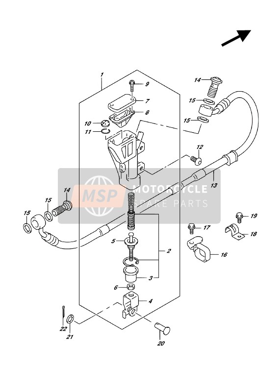 6960037K00, Conj. Cilindro Freno Trasero, Suzuki, 0