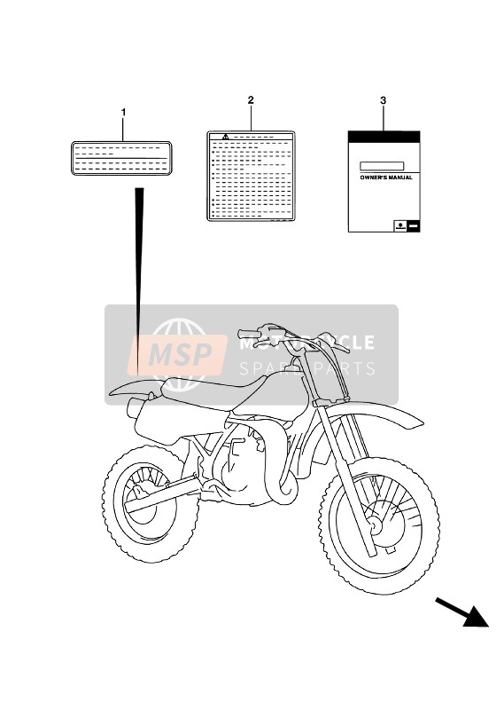 Suzuki RM85 (LW) 2018 Etichetta per un 2018 Suzuki RM85 (LW)