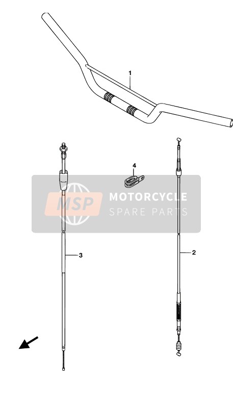 Suzuki RM85 2019 Guidon pour un 2019 Suzuki RM85