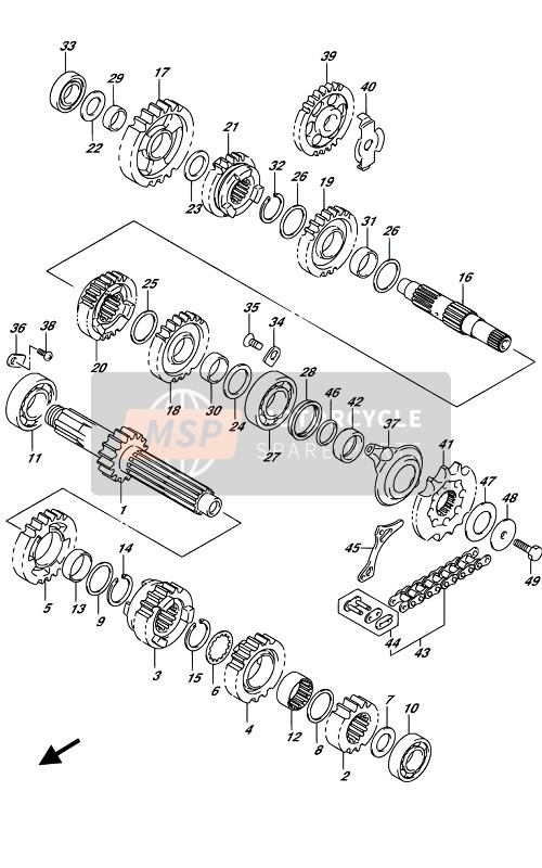 Suzuki RM-Z250 2019 Transmission for a 2019 Suzuki RM-Z250