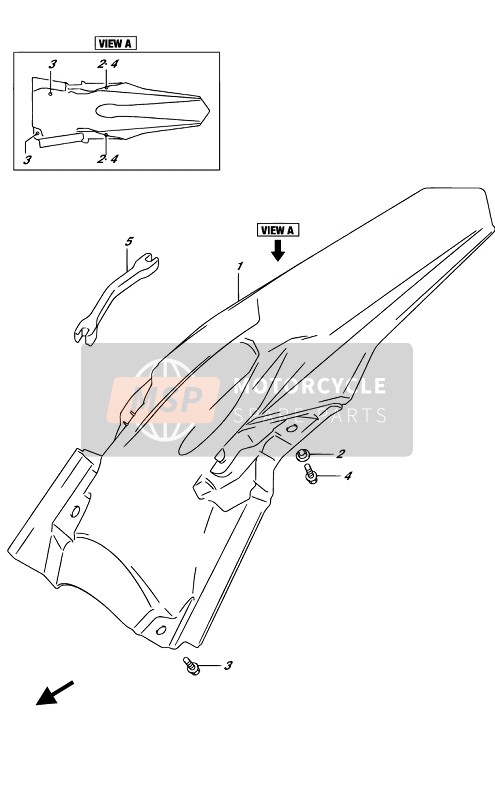 Suzuki RM-Z250 2019 Rear Fender for a 2019 Suzuki RM-Z250