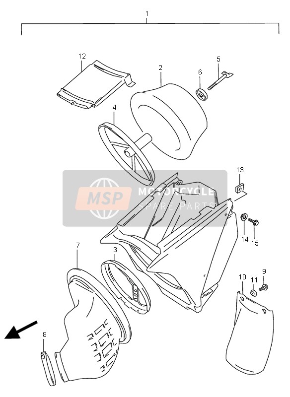 1370036E01, Cleaner Assy, Air, Suzuki, 0