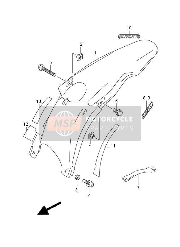 6872113A01CFL, Emblem,""Suzuki"", Suzuki, 1