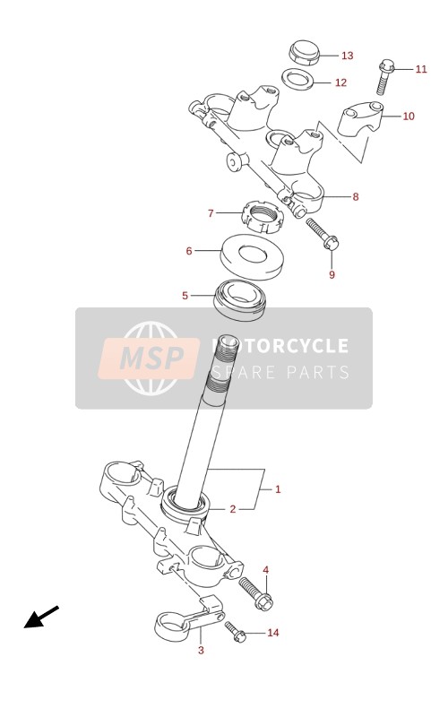 Suzuki DR-Z125L 2020 STEERING STEM for a 2020 Suzuki DR-Z125L