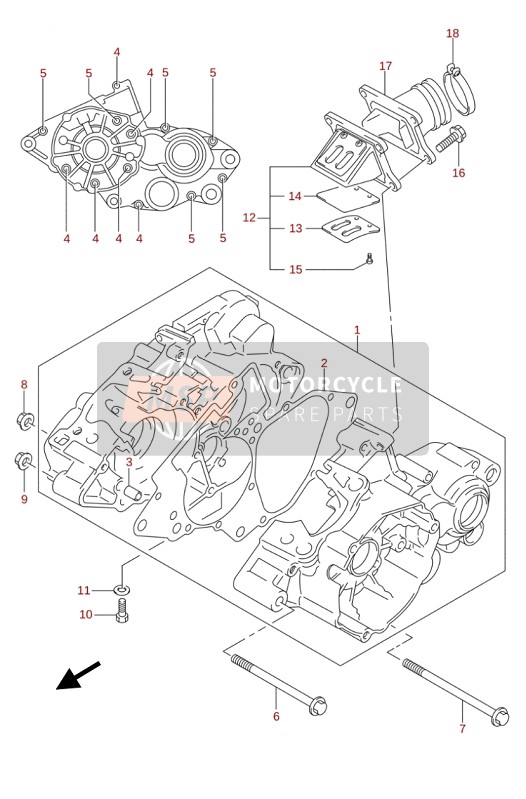 Suzuki RM85L 2020 Carter voor een 2020 Suzuki RM85L