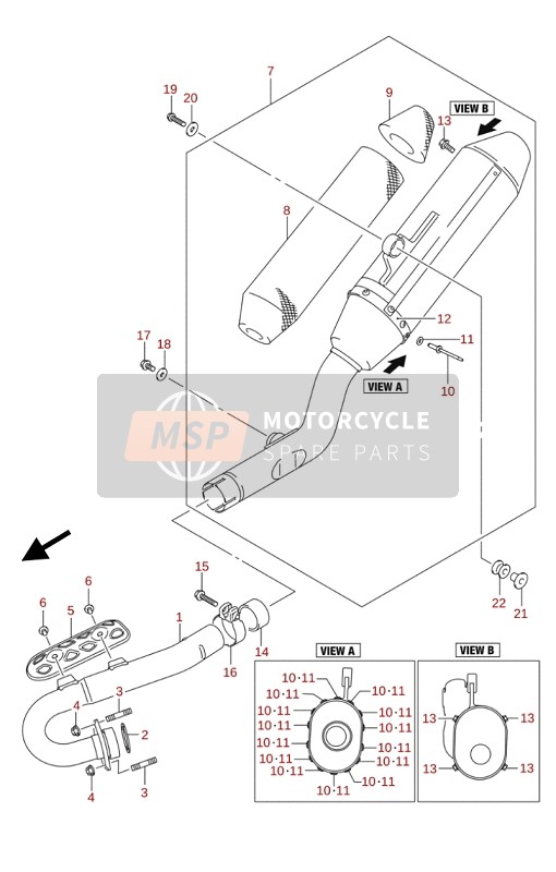 Suzuki RM-Z250 2020 Silencieux pour un 2020 Suzuki RM-Z250