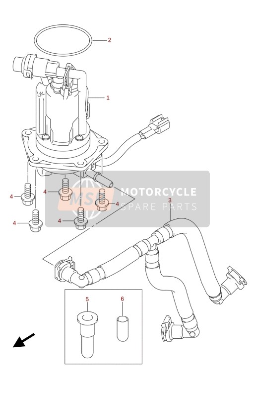 Suzuki RM-Z250 2020 Pompe à carburant pour un 2020 Suzuki RM-Z250