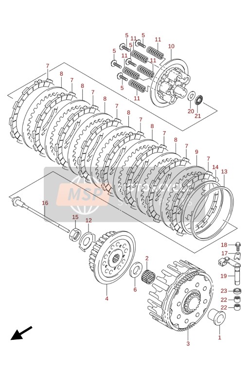 Suzuki RM-Z250 2020 CLUTCH for a 2020 Suzuki RM-Z250