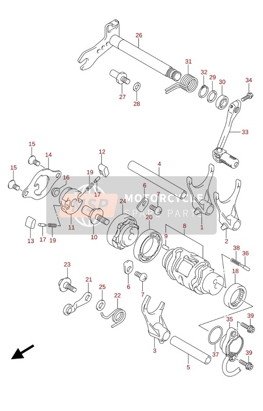 Suzuki RM-Z250 2020 Changement de vitesse pour un 2020 Suzuki RM-Z250