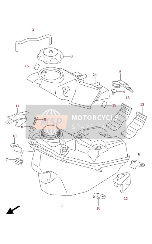 Suzuki RM-Z250 2020 Réservoir d'essence pour un 2020 Suzuki RM-Z250