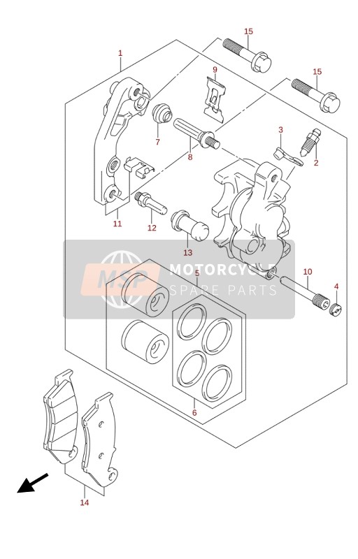 Suzuki RM-Z250 2020 Étrier avant pour un 2020 Suzuki RM-Z250