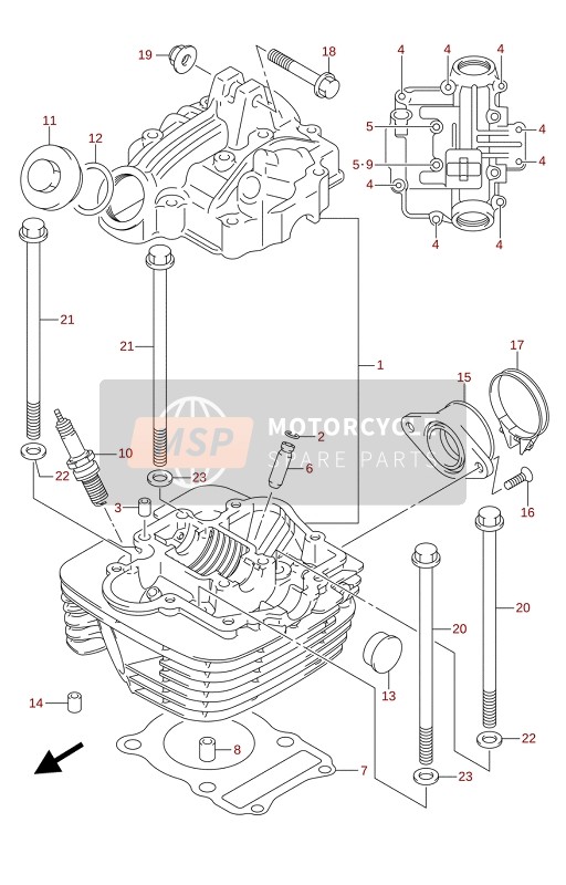 Suzuki DR-Z125L 2021 Culasse pour un 2021 Suzuki DR-Z125L