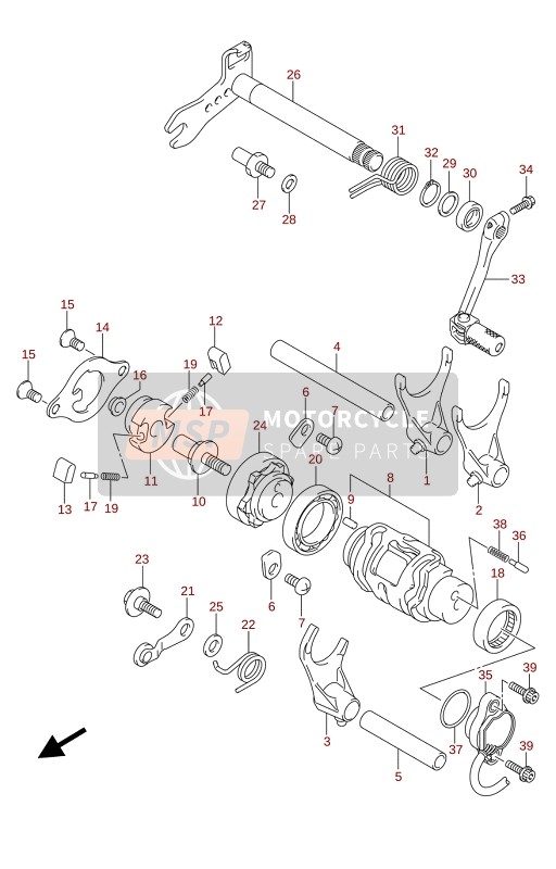 Suzuki RM-Z250 2021 Schakelen voor een 2021 Suzuki RM-Z250