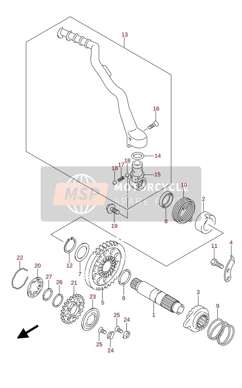 Suzuki RM-Z250 2021 KICKSTARTER für ein 2021 Suzuki RM-Z250