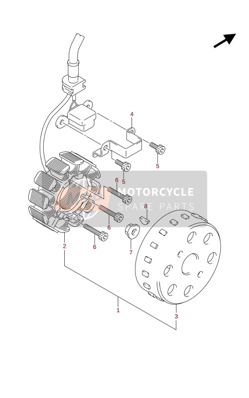 Suzuki RM-Z250 2021 Magneten voor een 2021 Suzuki RM-Z250