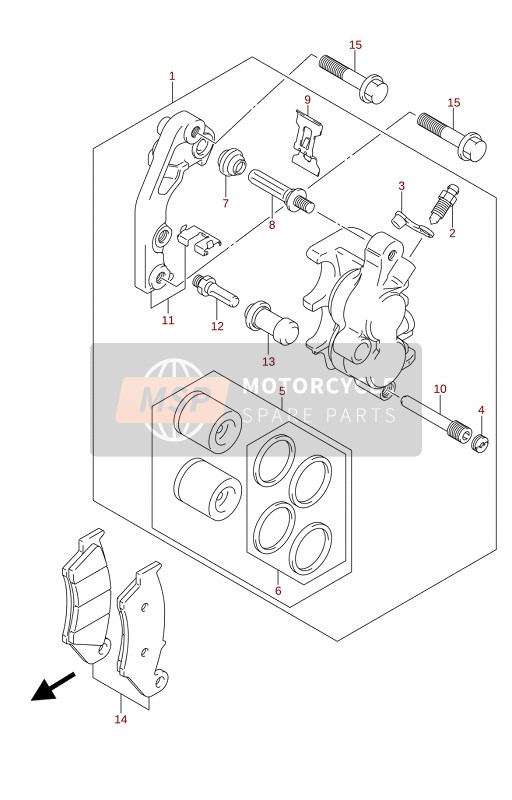 Suzuki RM-Z250 2021 BREMSSATTEL VORNE für ein 2021 Suzuki RM-Z250