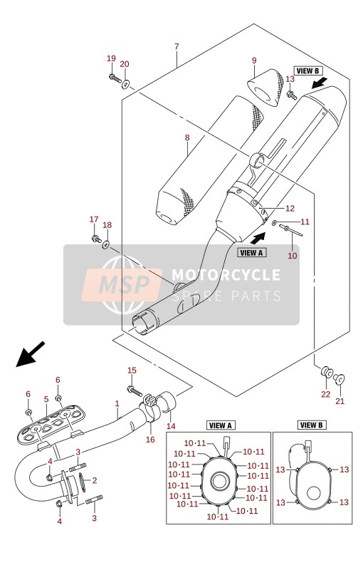 Suzuki RM-Z250 2022 Silencieux pour un 2022 Suzuki RM-Z250