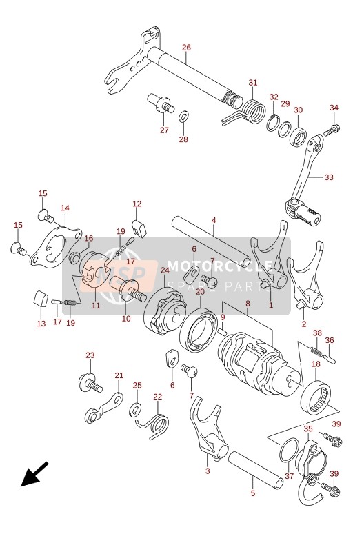 Suzuki RM-Z250 2022 Schakelen voor een 2022 Suzuki RM-Z250