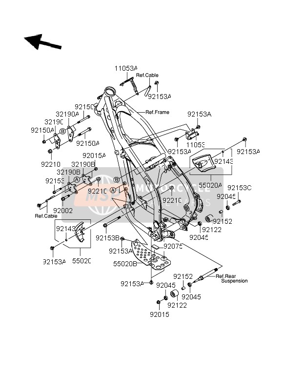 Suzuki RM-Z250 2006 Frame Fitting for a 2006 Suzuki RM-Z250