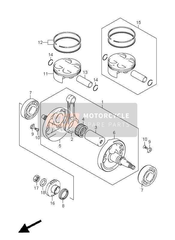 1214035830, Kolbenring. Satz, Suzuki, 0