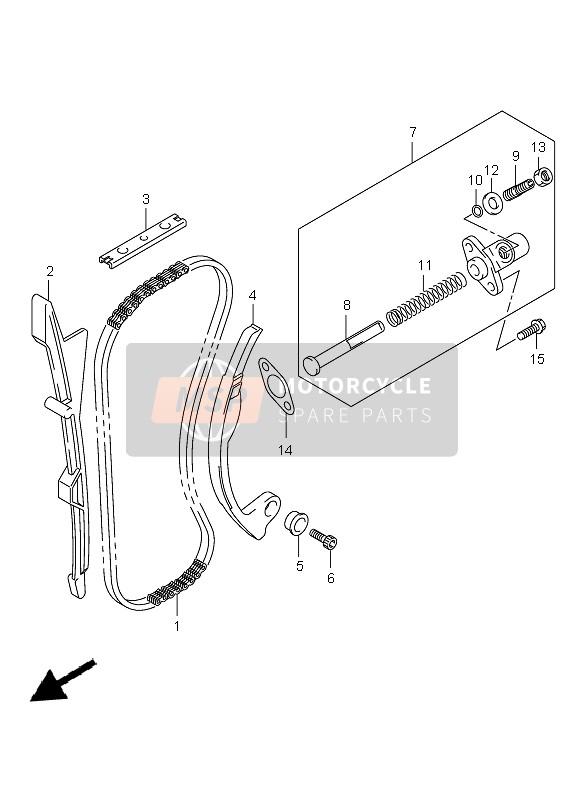 Suzuki RM-Z450 2006 Cam Chain for a 2006 Suzuki RM-Z450