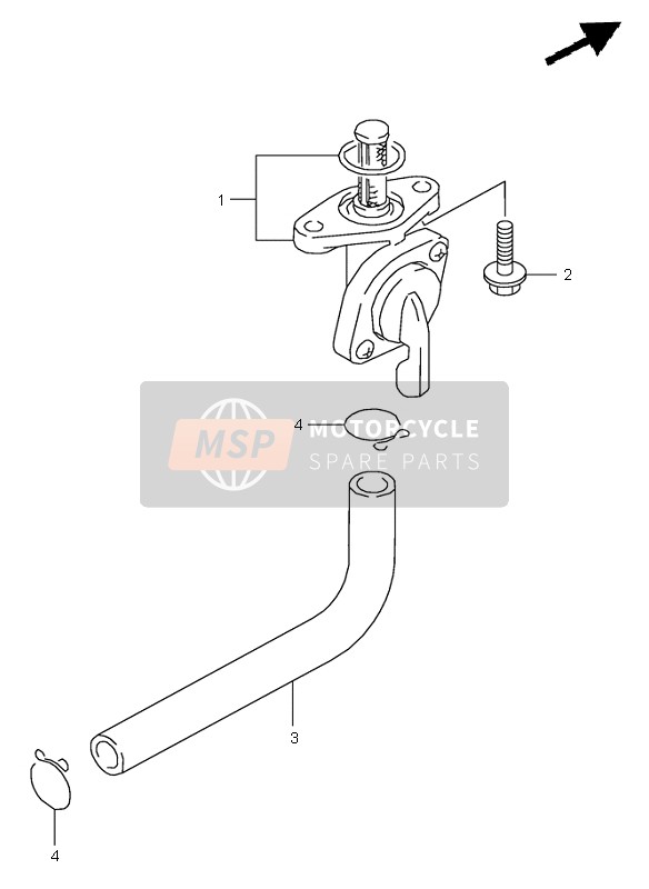 Suzuki RM125 1996 Robinet de carburant pour un 1996 Suzuki RM125