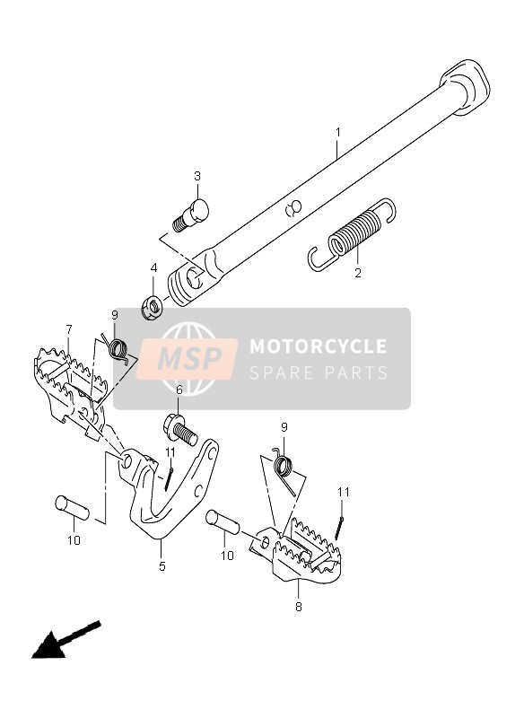 Suzuki DR-Z125 (SW & LW) 2006 In Piedi per un 2006 Suzuki DR-Z125 (SW & LW)