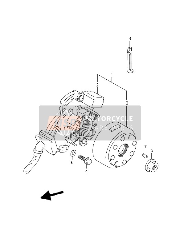 Suzuki RM125 2007 Aimants pour un 2007 Suzuki RM125