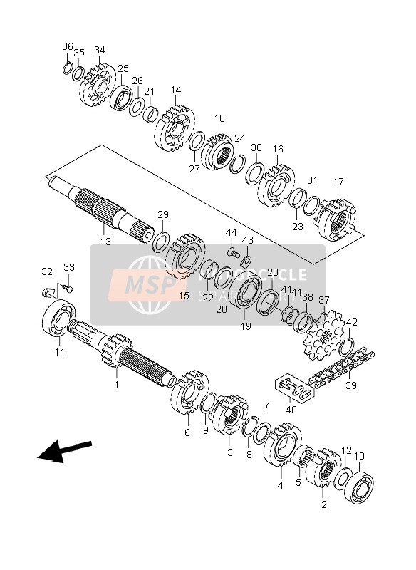 Suzuki RM250 2007 Transmission pour un 2007 Suzuki RM250