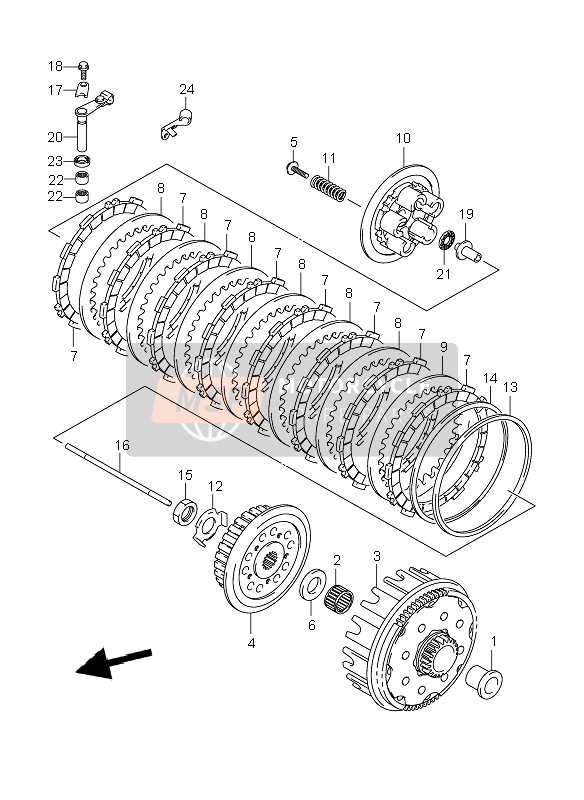 2391110H00, Bracket, Clutch Cable, Suzuki, 0