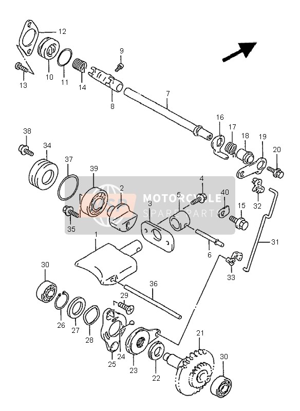 1125937E00, Shaft, Exhaust Valve, Suzuki, 2