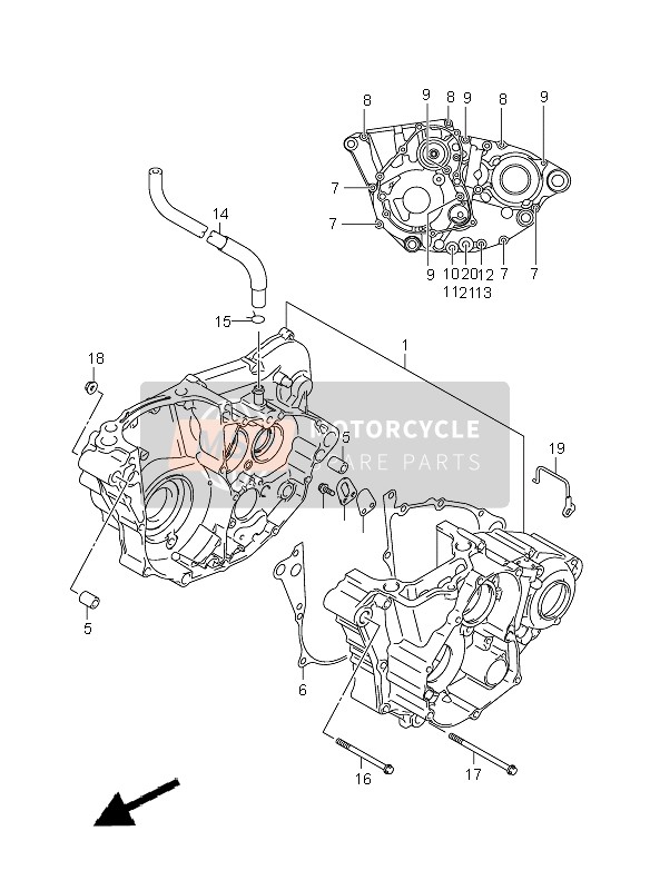 1130235830, Crankcase Set, Suzuki, 0