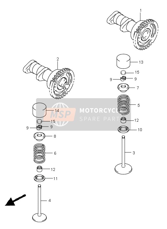 1272035G20, Camshaft (Exhaust), Suzuki, 0